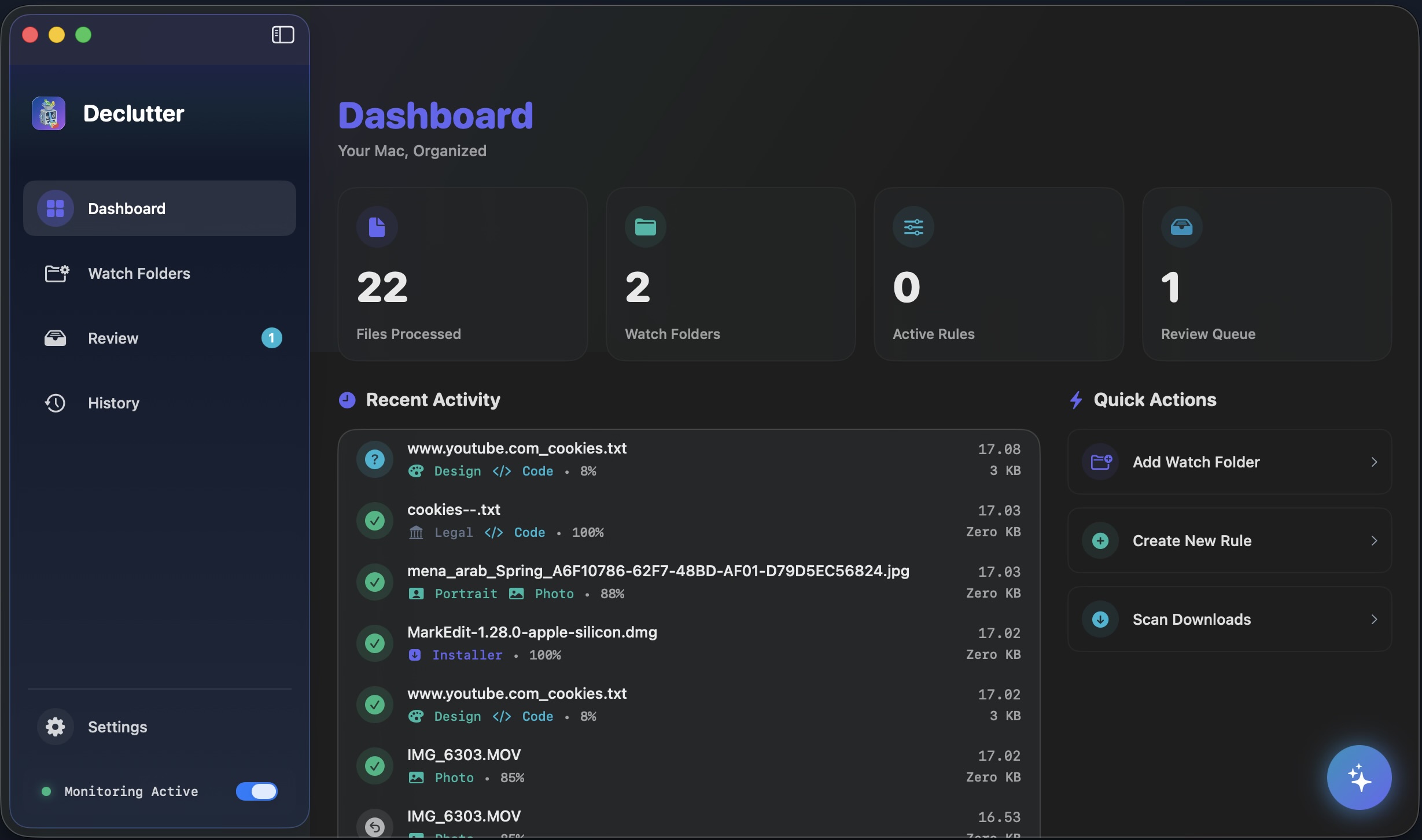 Declutter App Screenshot